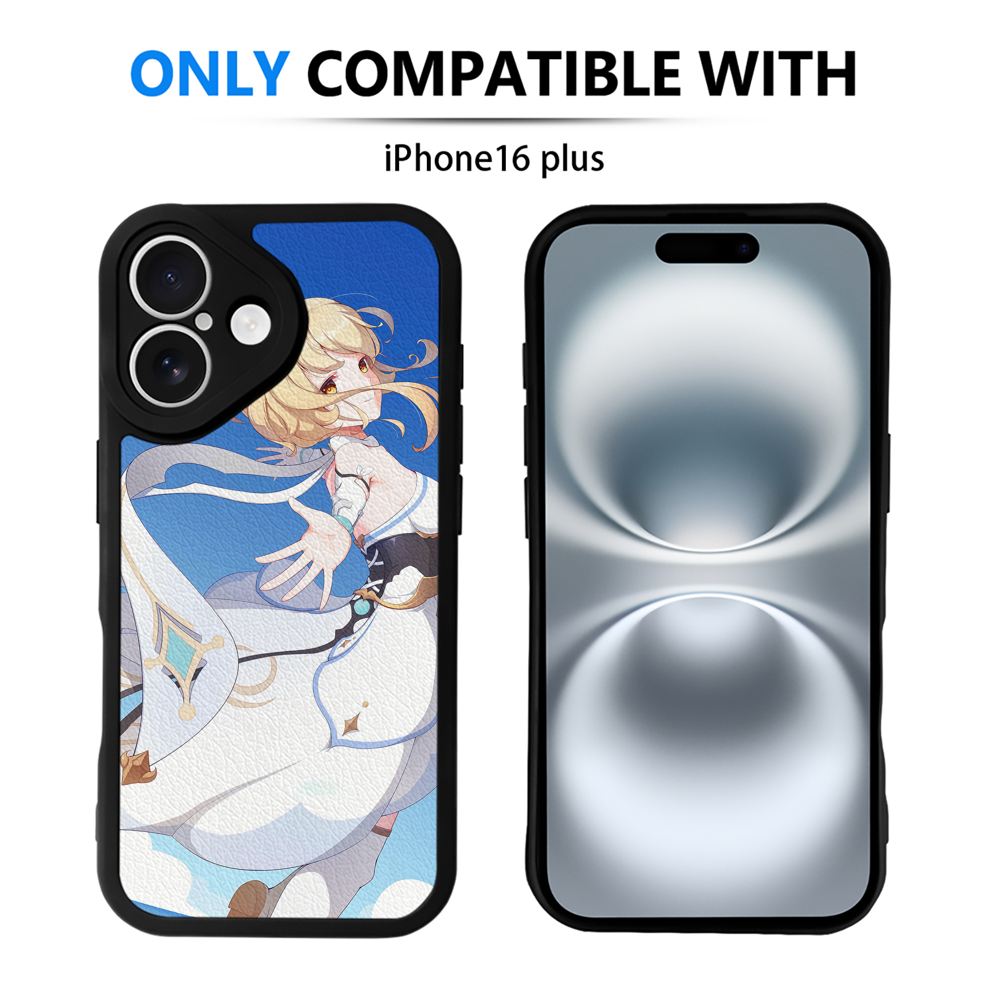 げんし神 genshin 【iPhone 16シリーズ対応】シリコンスマホケース（レザー調） 材質：シリコン